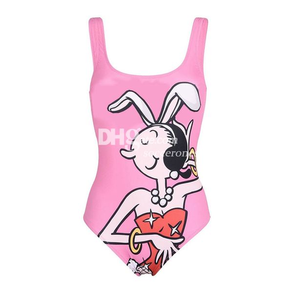 Luxury Bikinis Pink Figure Printed swimsuit